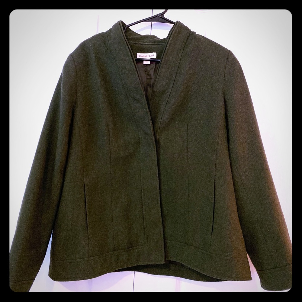 Coldwater Creek Hunter Green Blazer Size 16